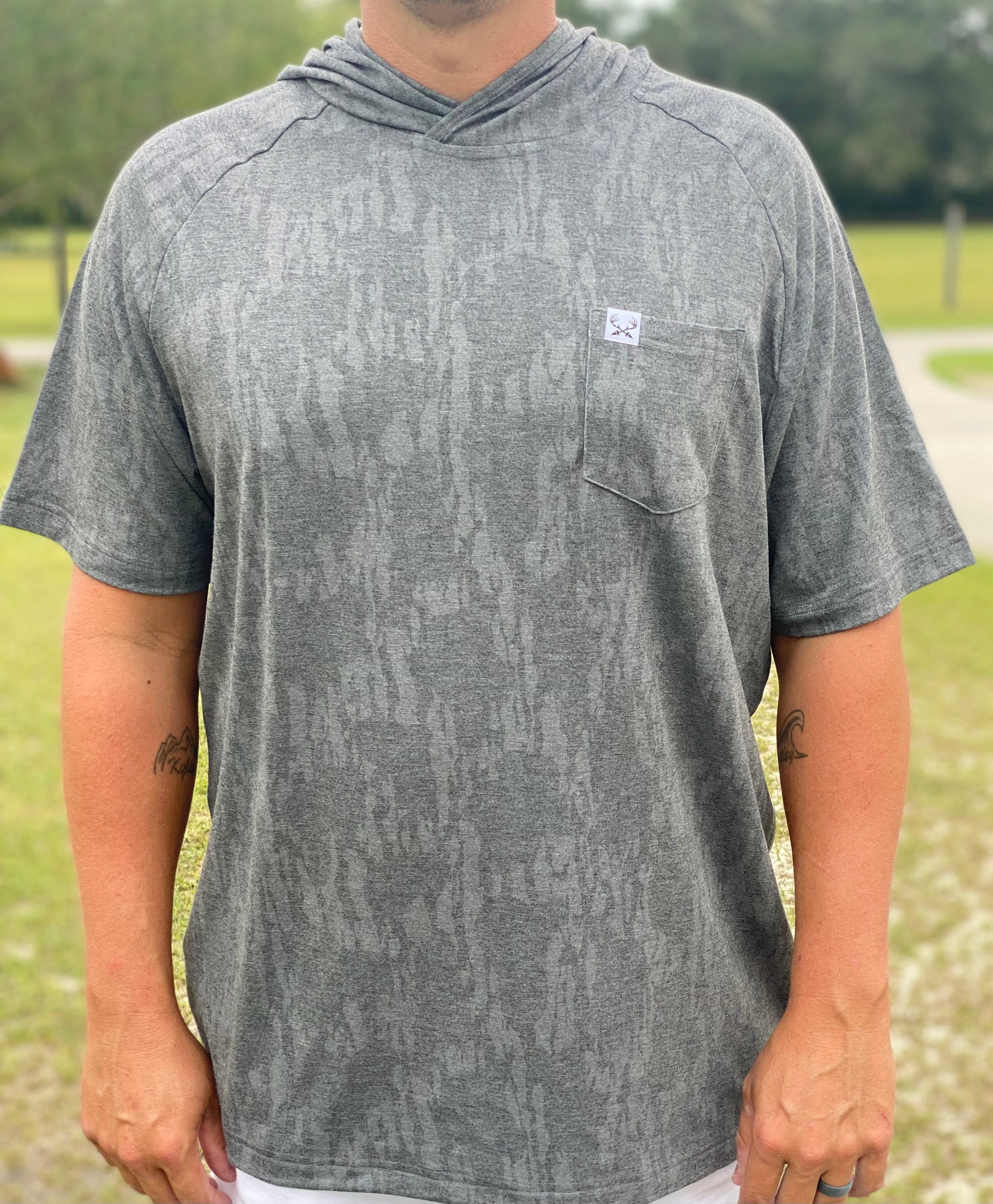 Black Oak Camo Short Sleeve Hoodie