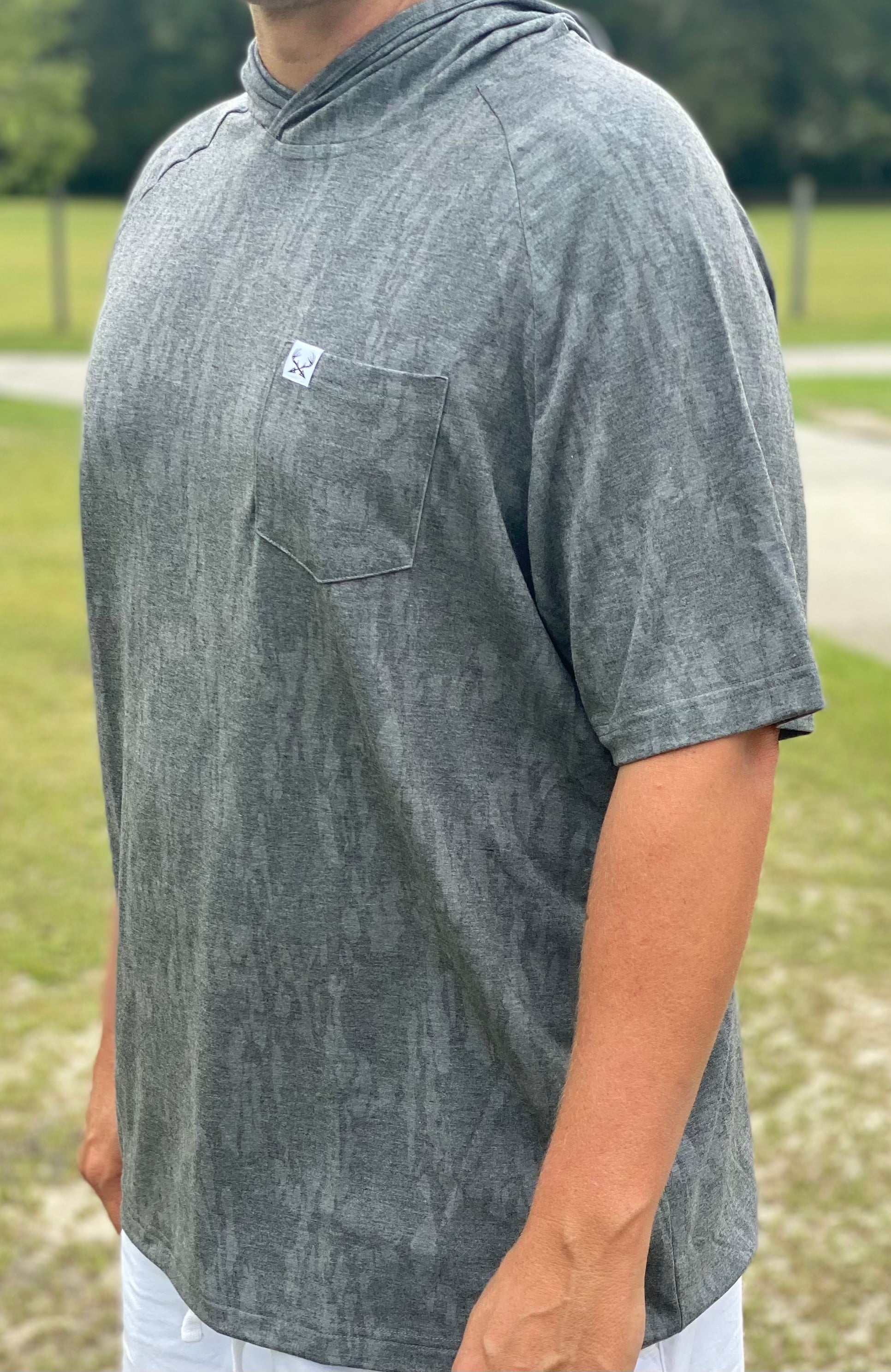 Black Oak Camo Short Sleeve Hoodie