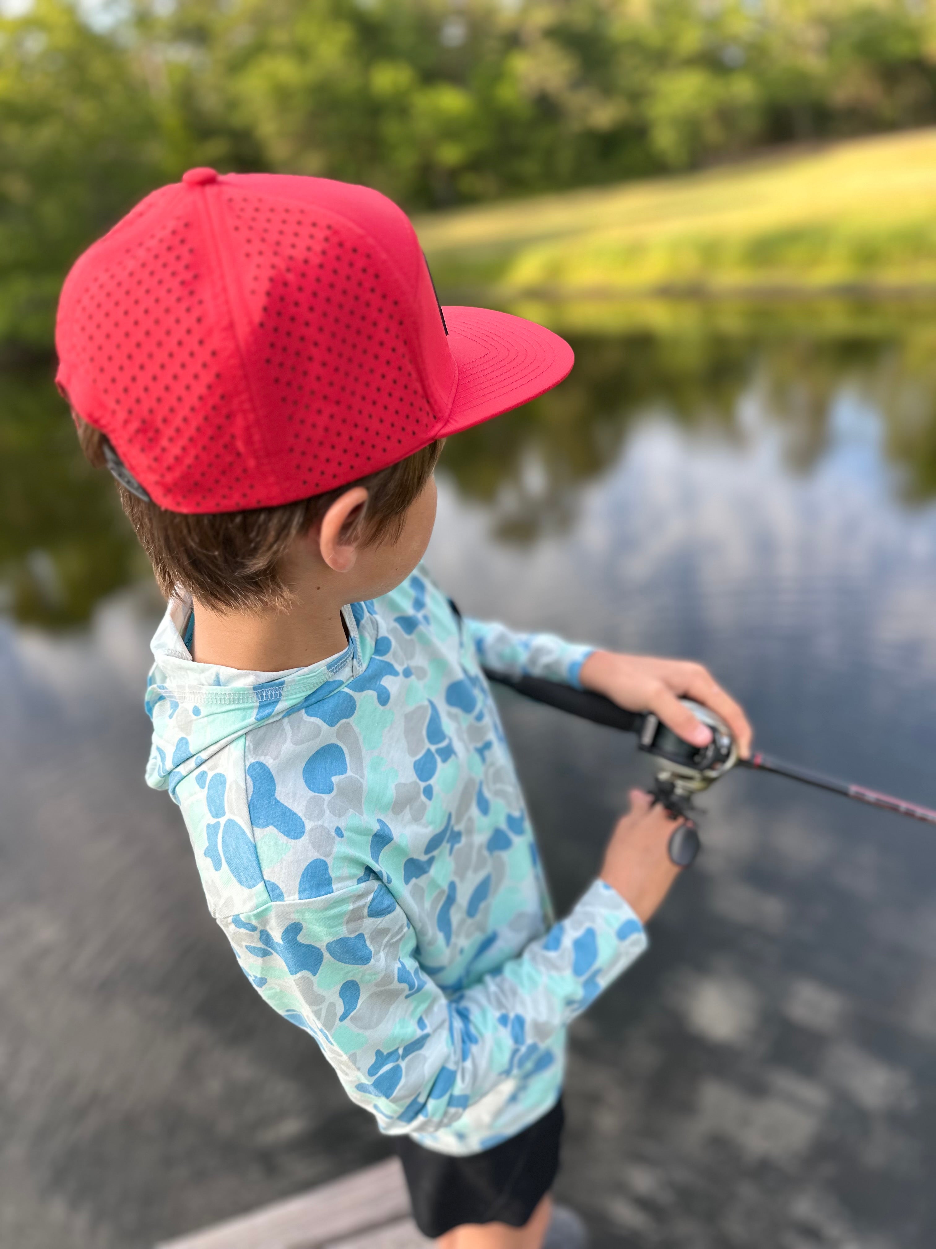 Youth Performance Hoodie - Tide Camo