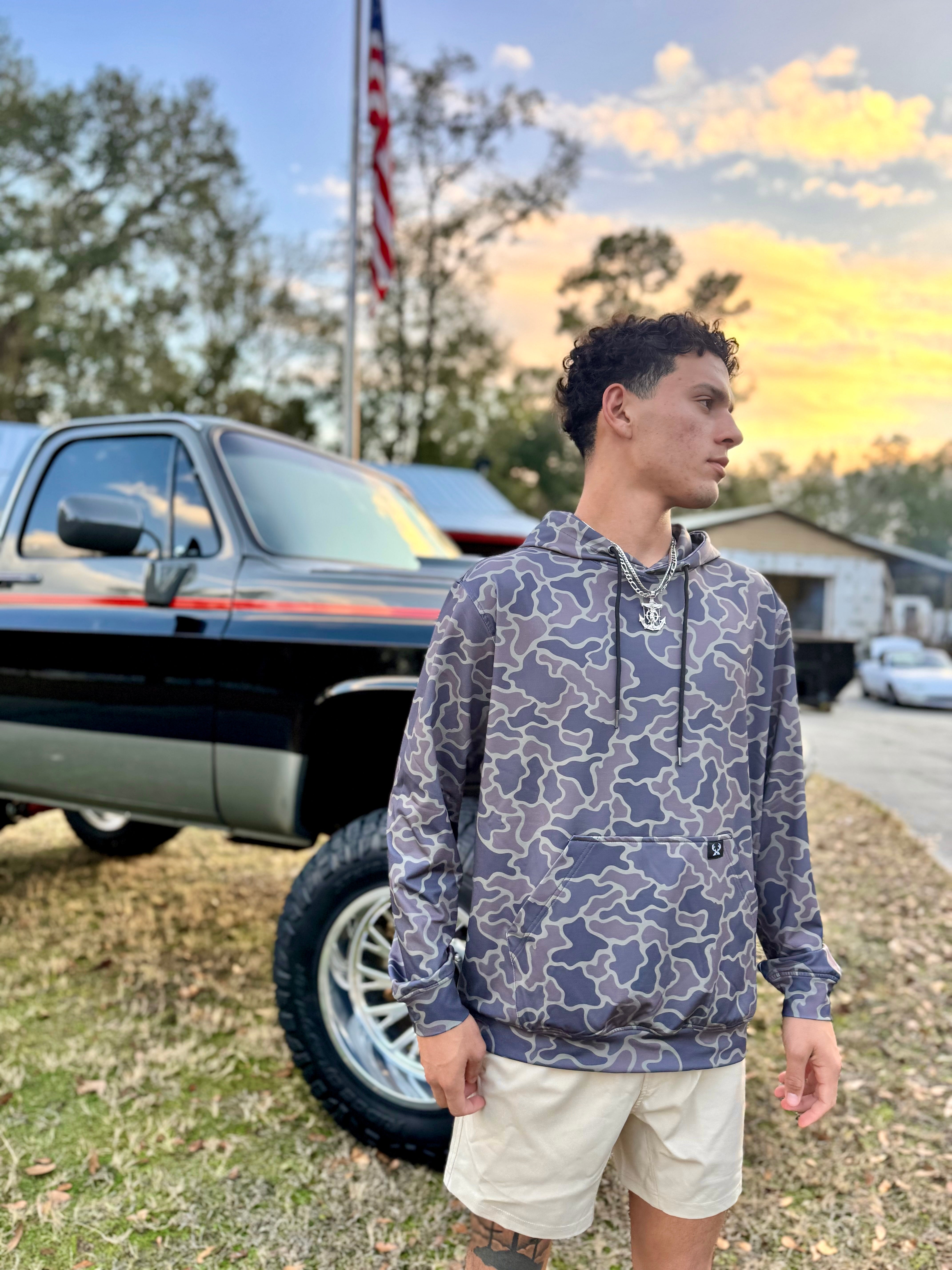 Woodland Camo Fleece Hoodie