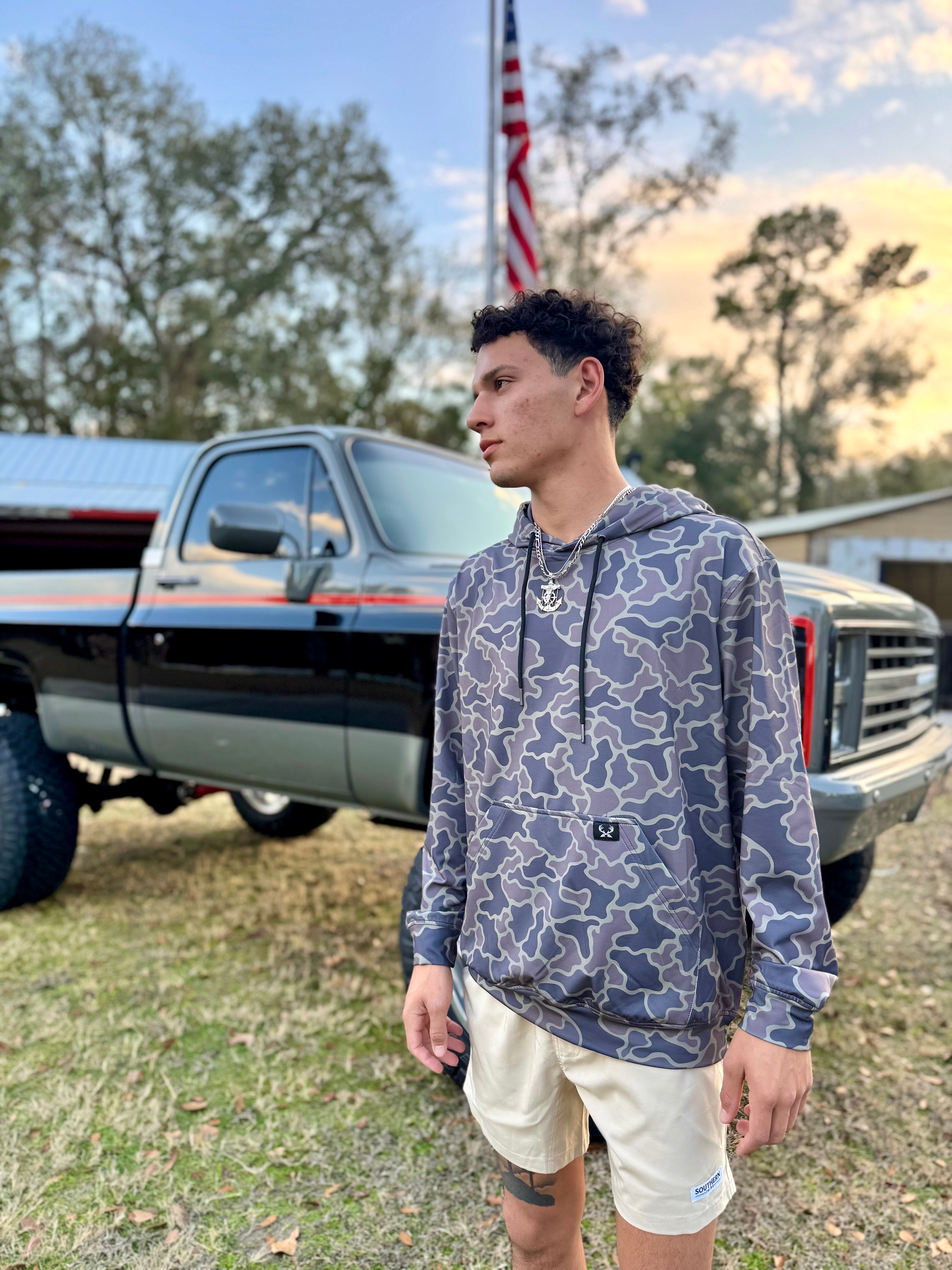 Woodland Camo Fleece Hoodie