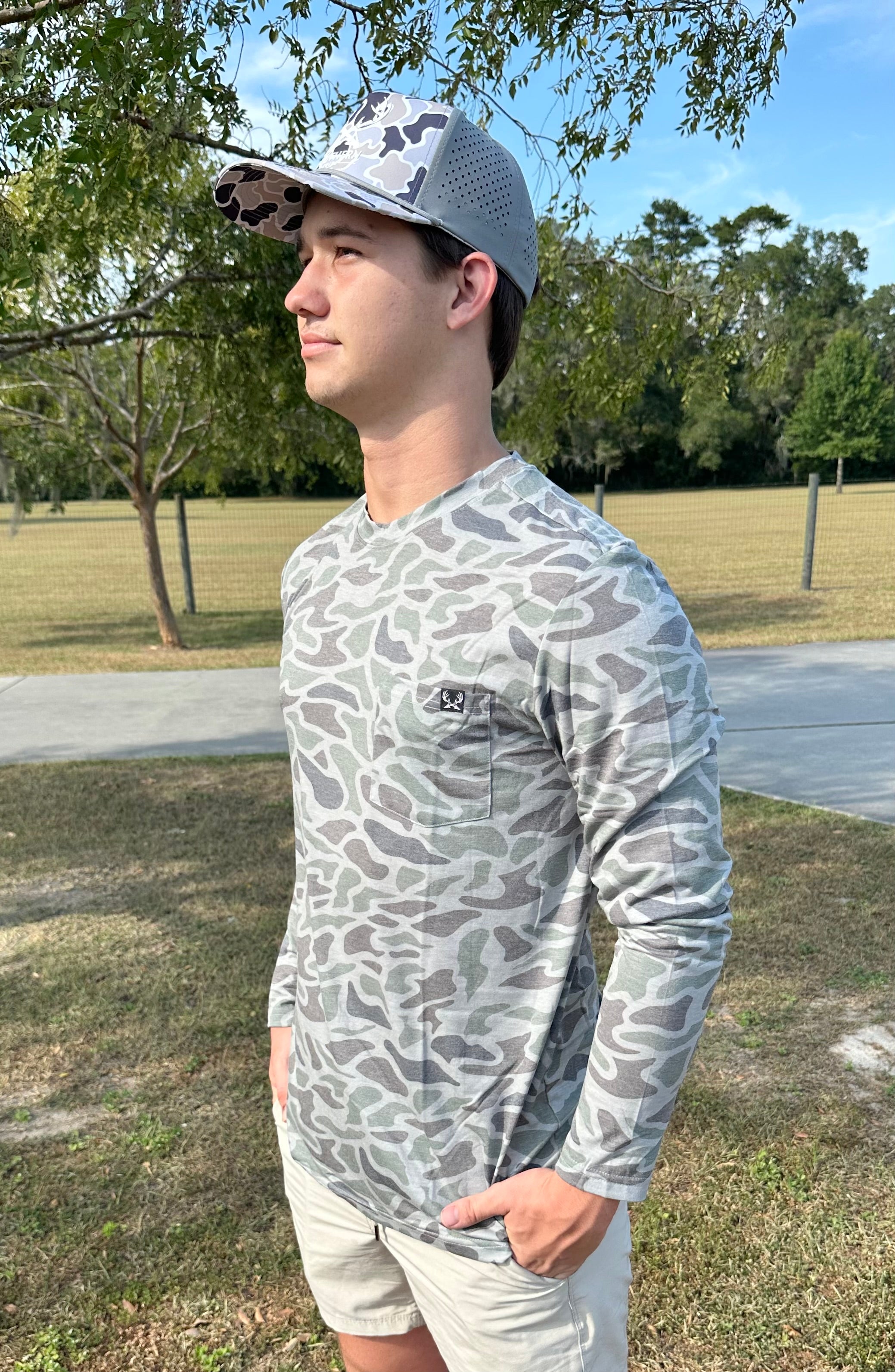 Long Sleeve Green Camo Shirt
