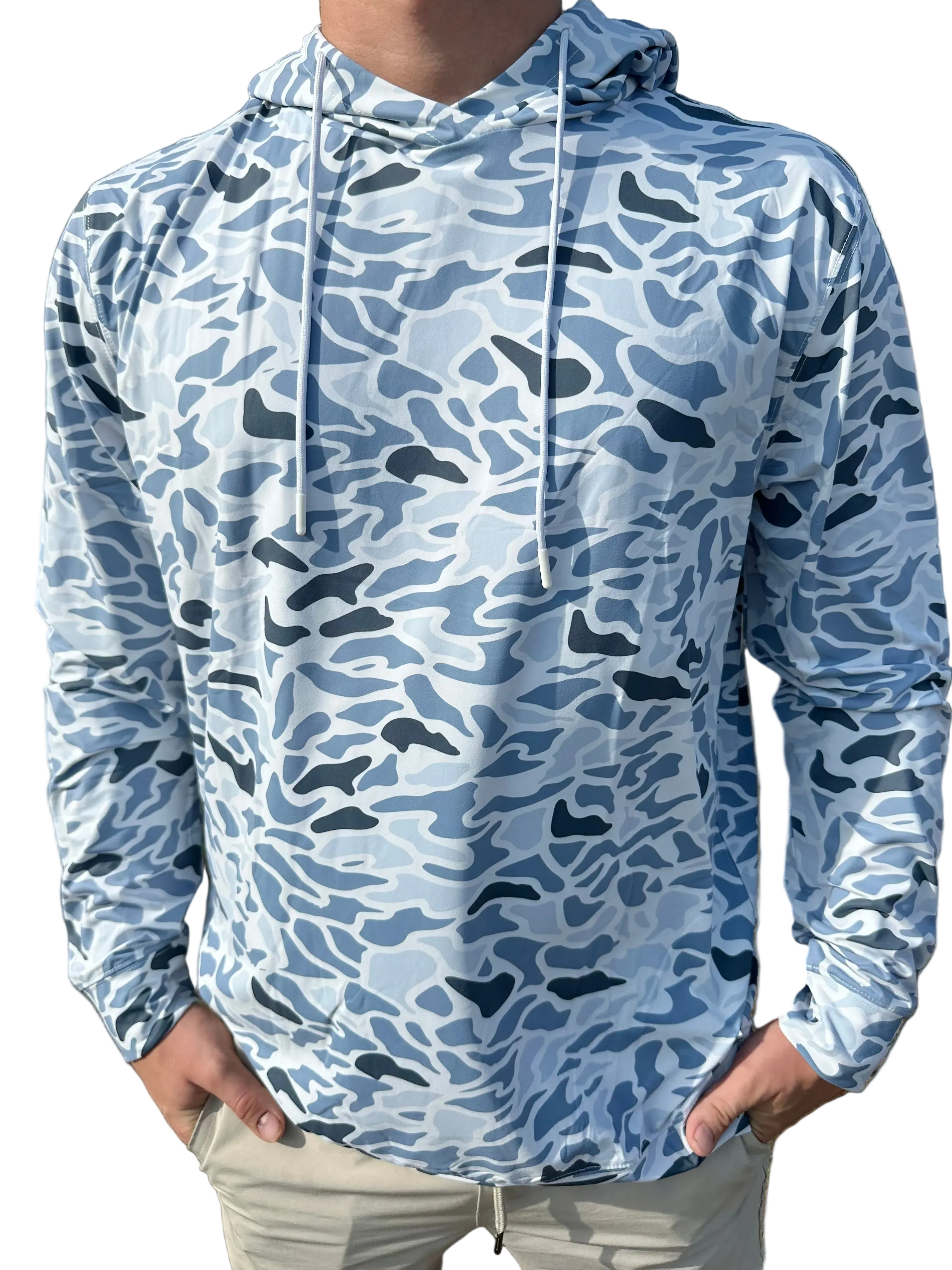 Youth Wave Camo Performance Hoodie