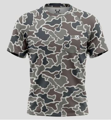 Deer Camo Short Sleeve Tee with Pocket