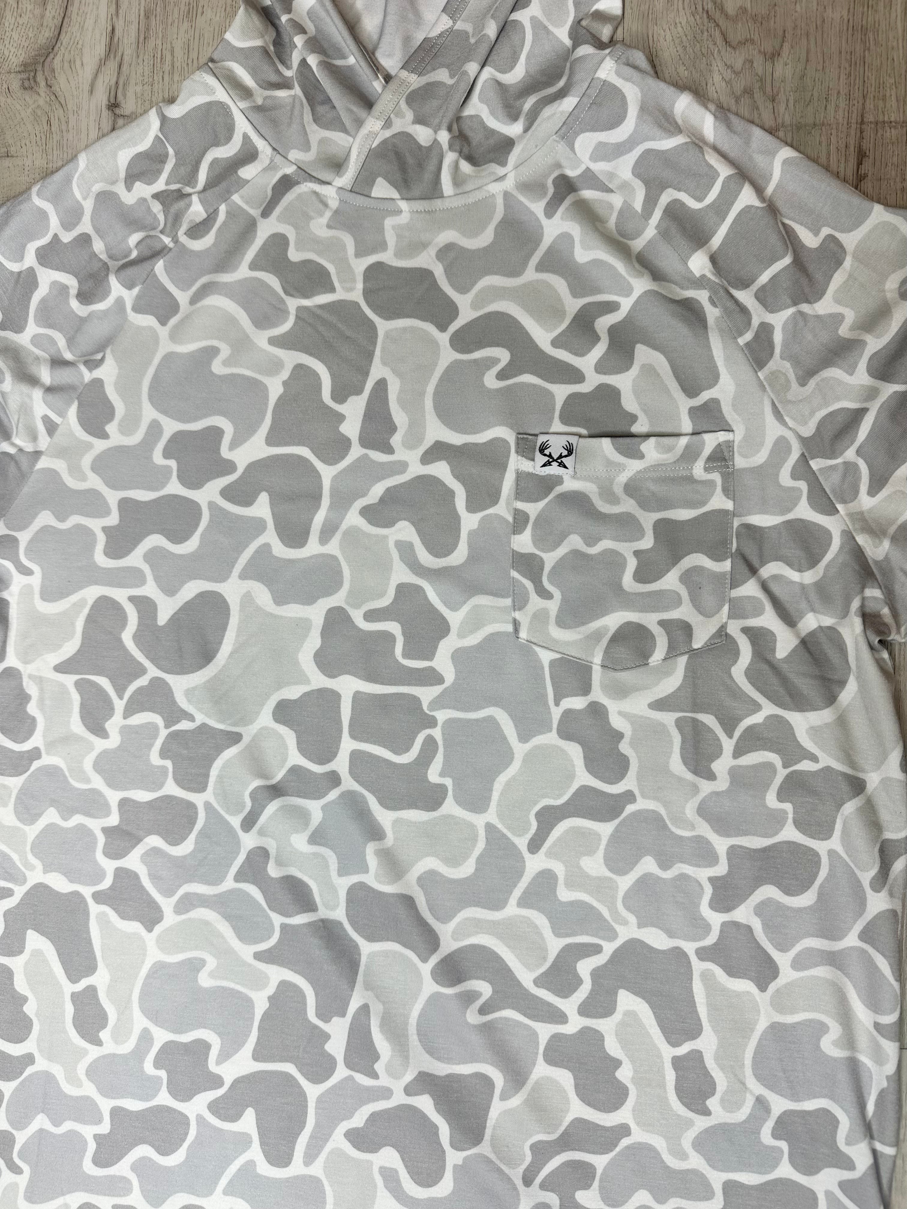 Arctic Camo Short Sleeve Hoodie