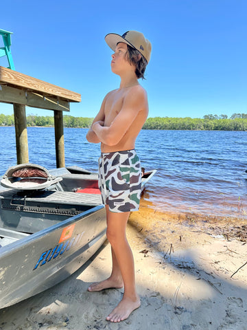Duck Camo Youth Volley Shorts