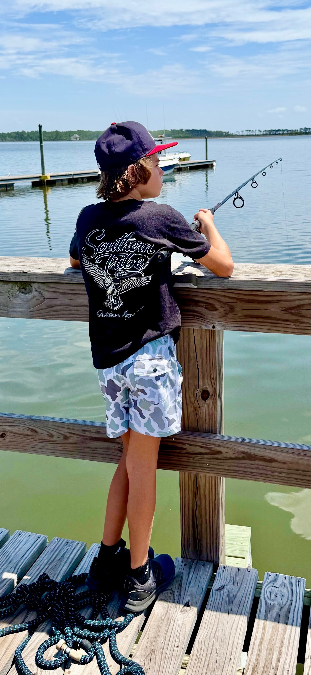 Youth Coastal Camo Volley Shorts