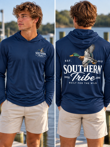 Southern Tribe Navy Hooded Shirt
