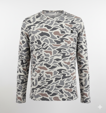Long Sleeve Smoke Camo Shirt