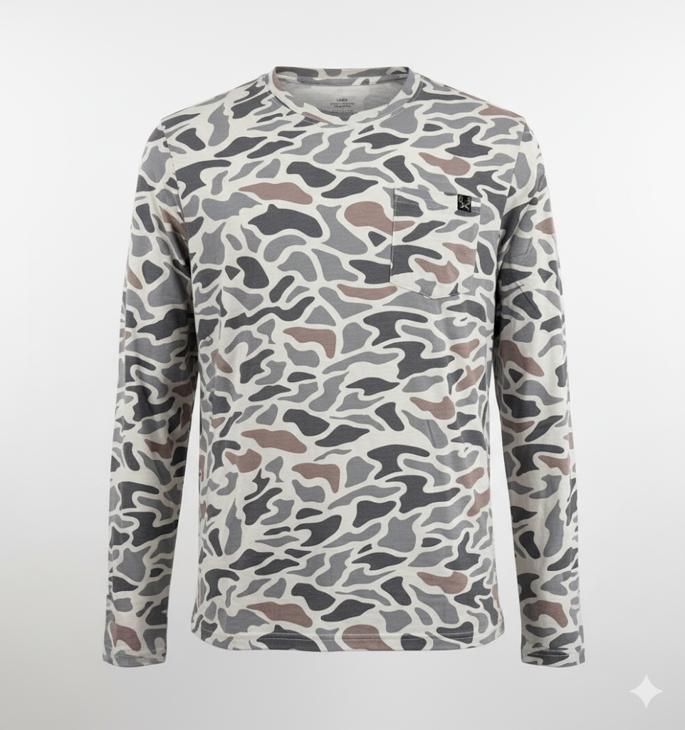 Long Sleeve Smoke Camo Shirt