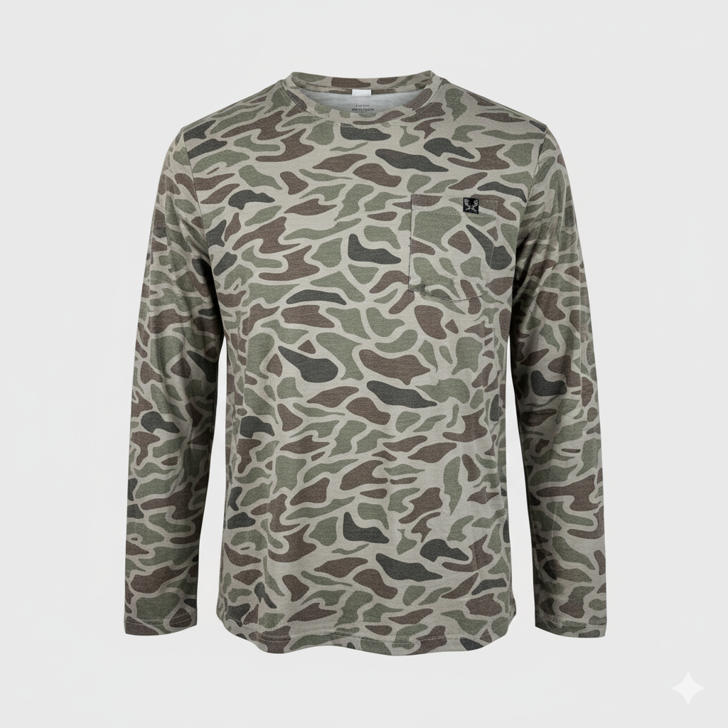 Long Sleeve Green Camo Shirt