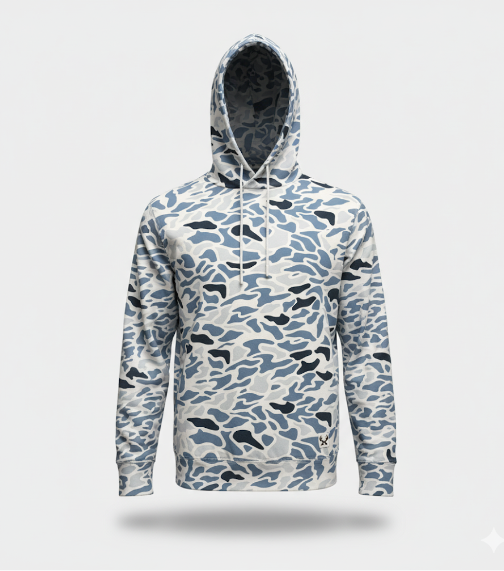 Youth Wave Camo Performance Hoodie
