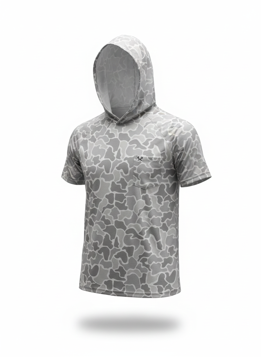 Arctic Camo Short Sleeve Hoodie