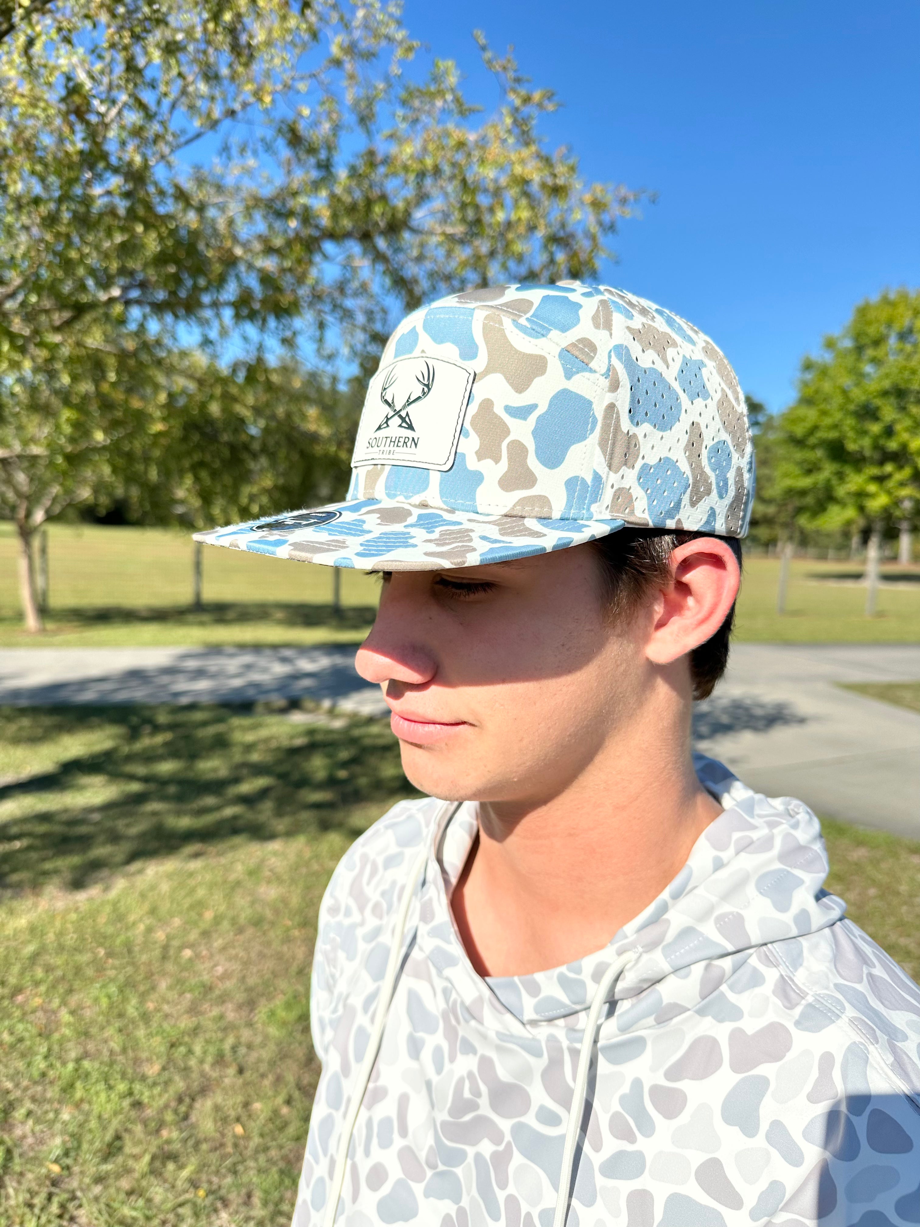 Blue Old School Camo Southern Tribe Hat