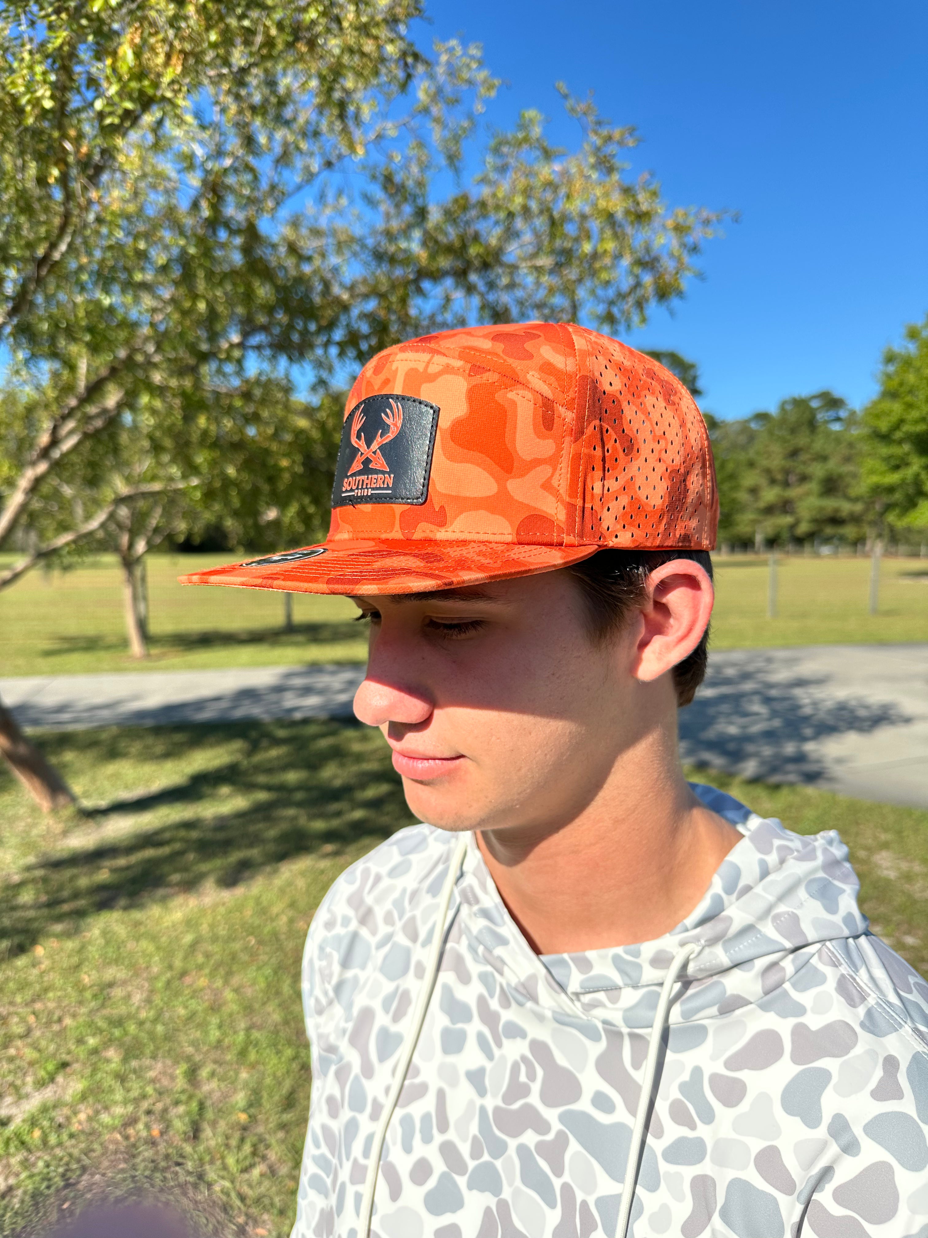 Southern Tribe Blaze Orange Camo Hat