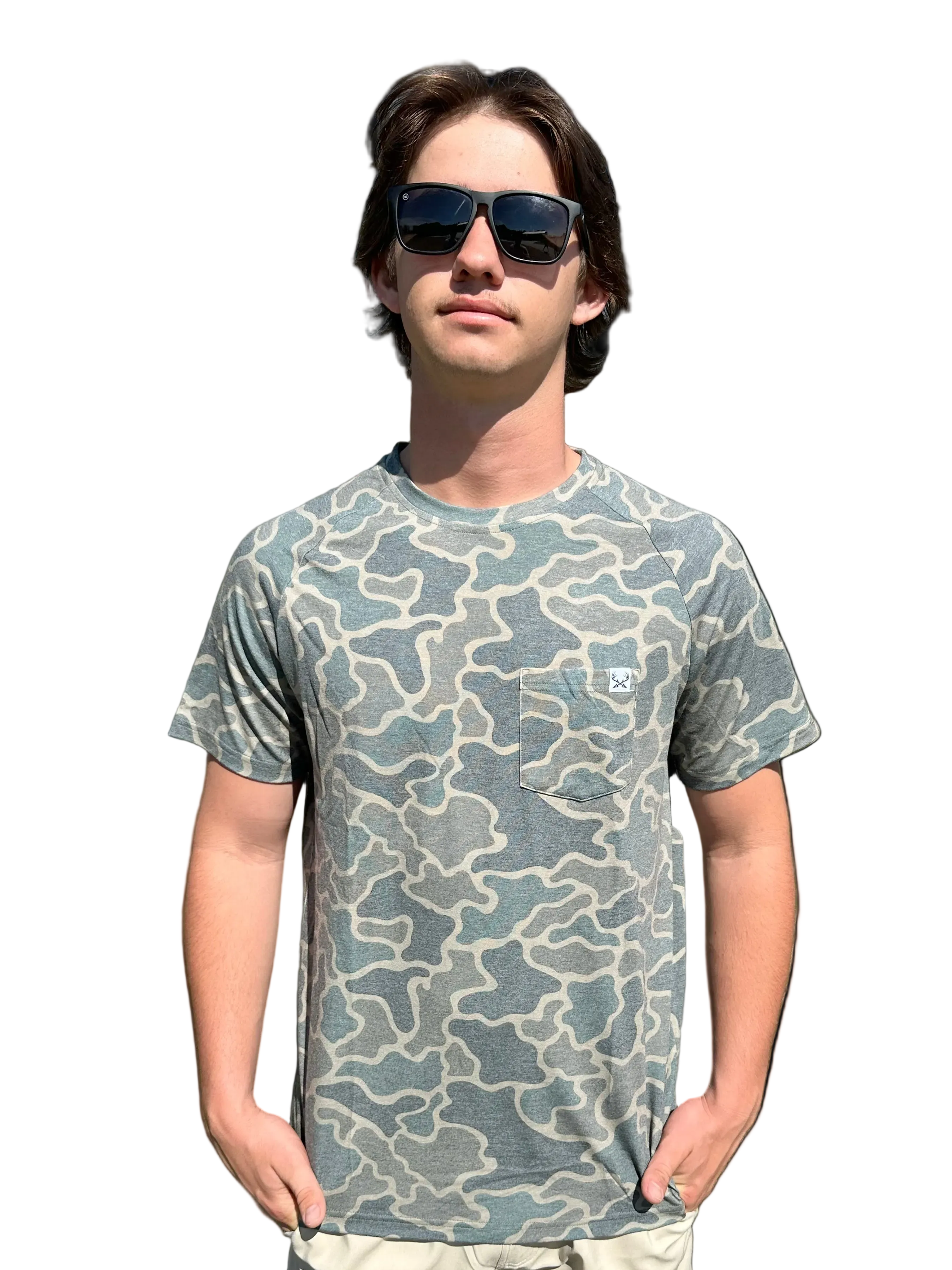 Woodland Camo Short Sleeve Tee With Pocket