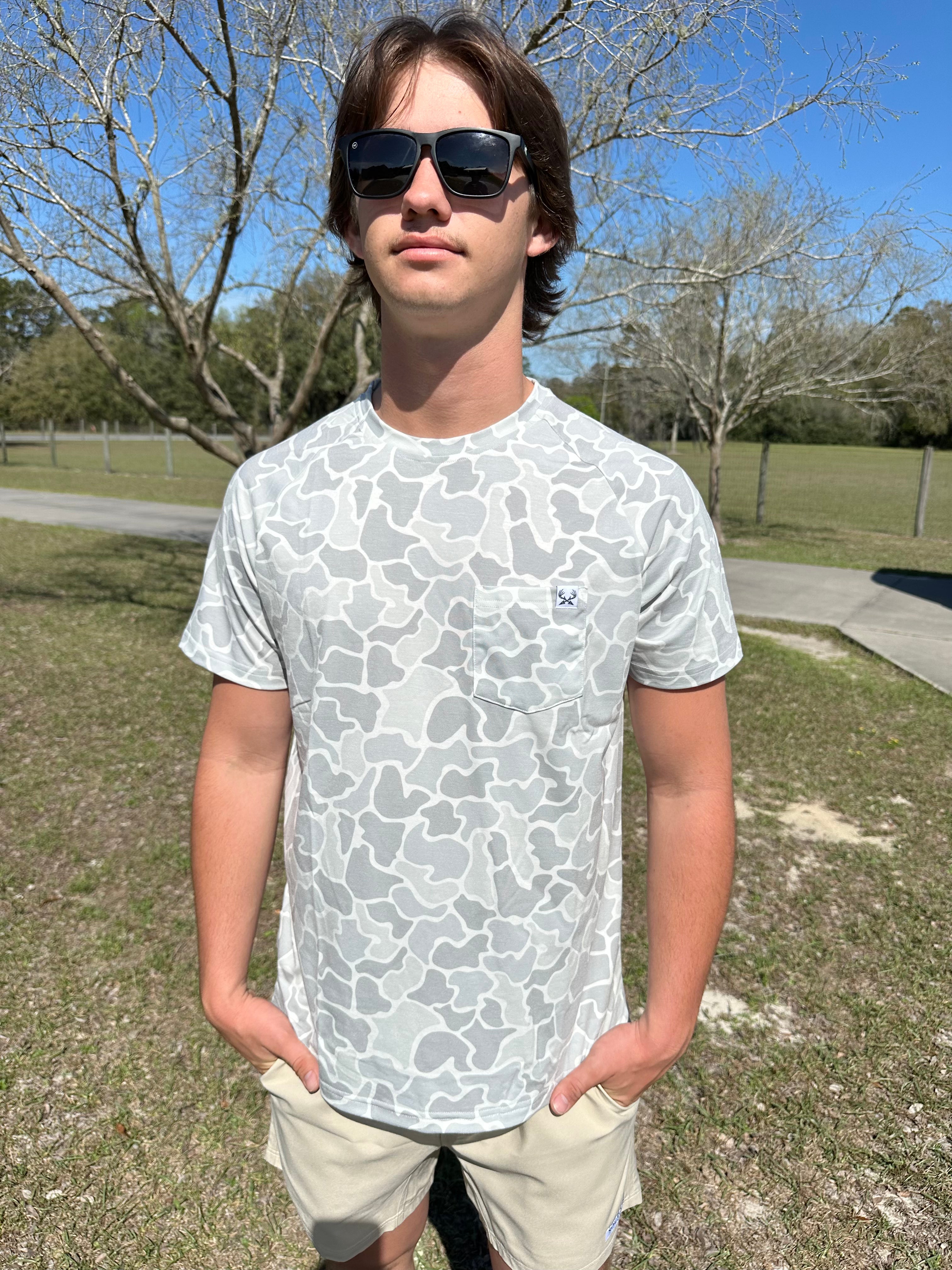 Arctic Camo Short Sleeve Tee with Pocket
