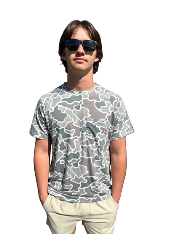 Deer Camo Short Sleeve Tee with Pocket