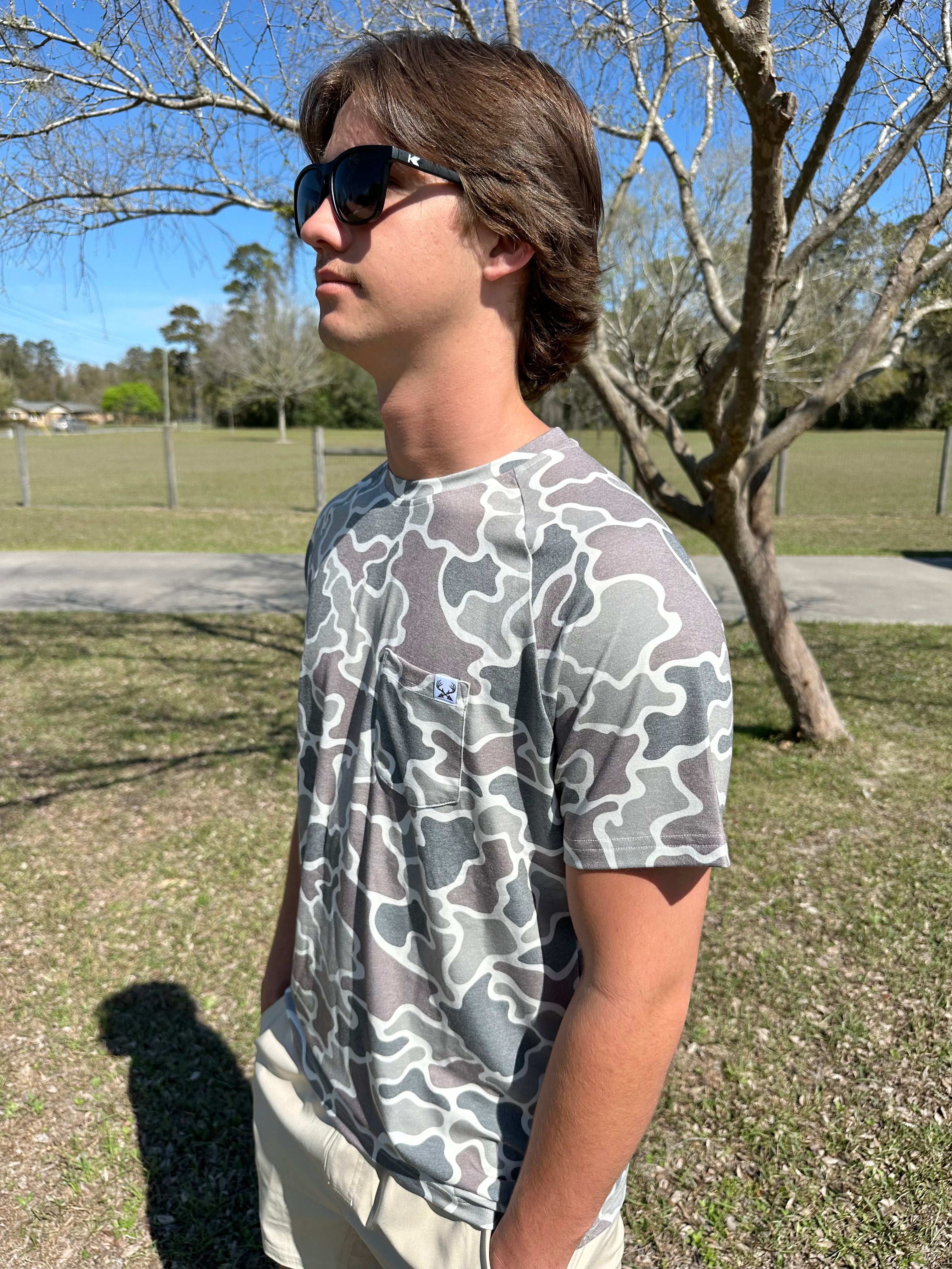 Deer Camo Short Sleeve Tee with Pocket