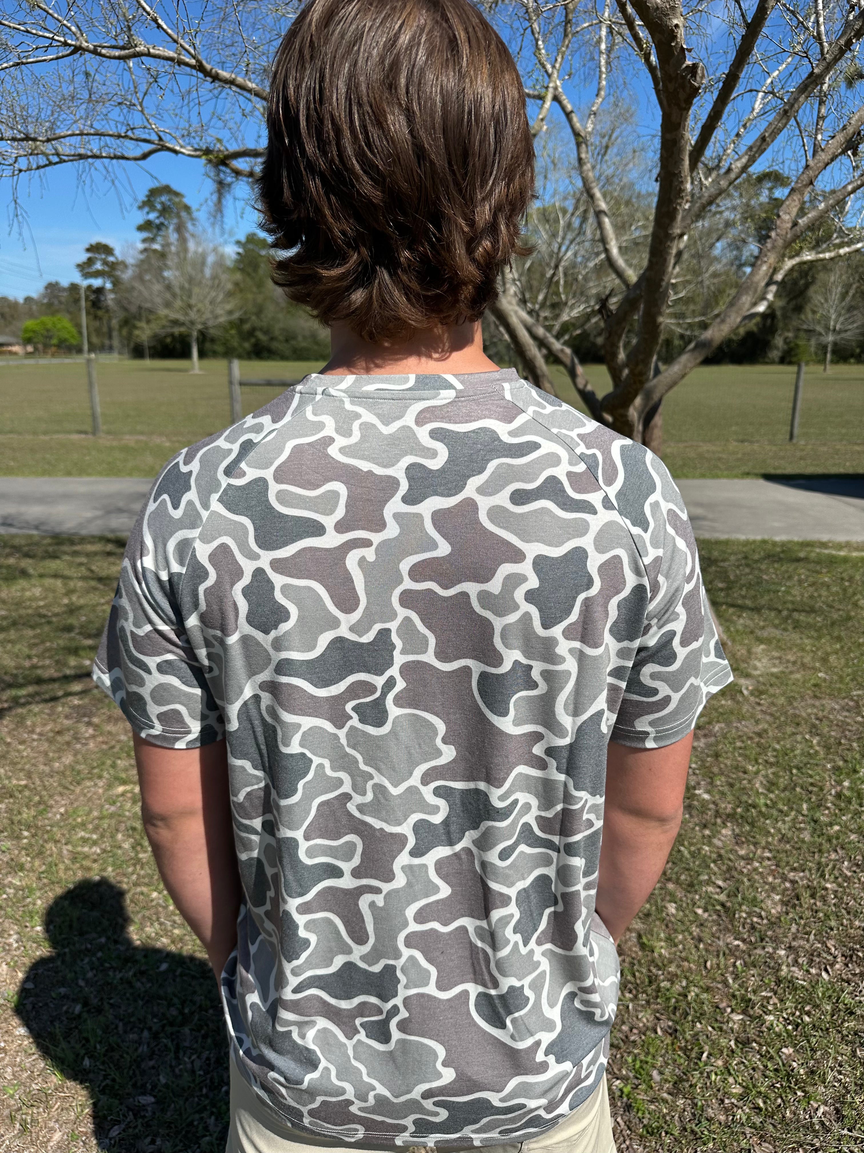Deer Camo Short Sleeve Tee with Pocket